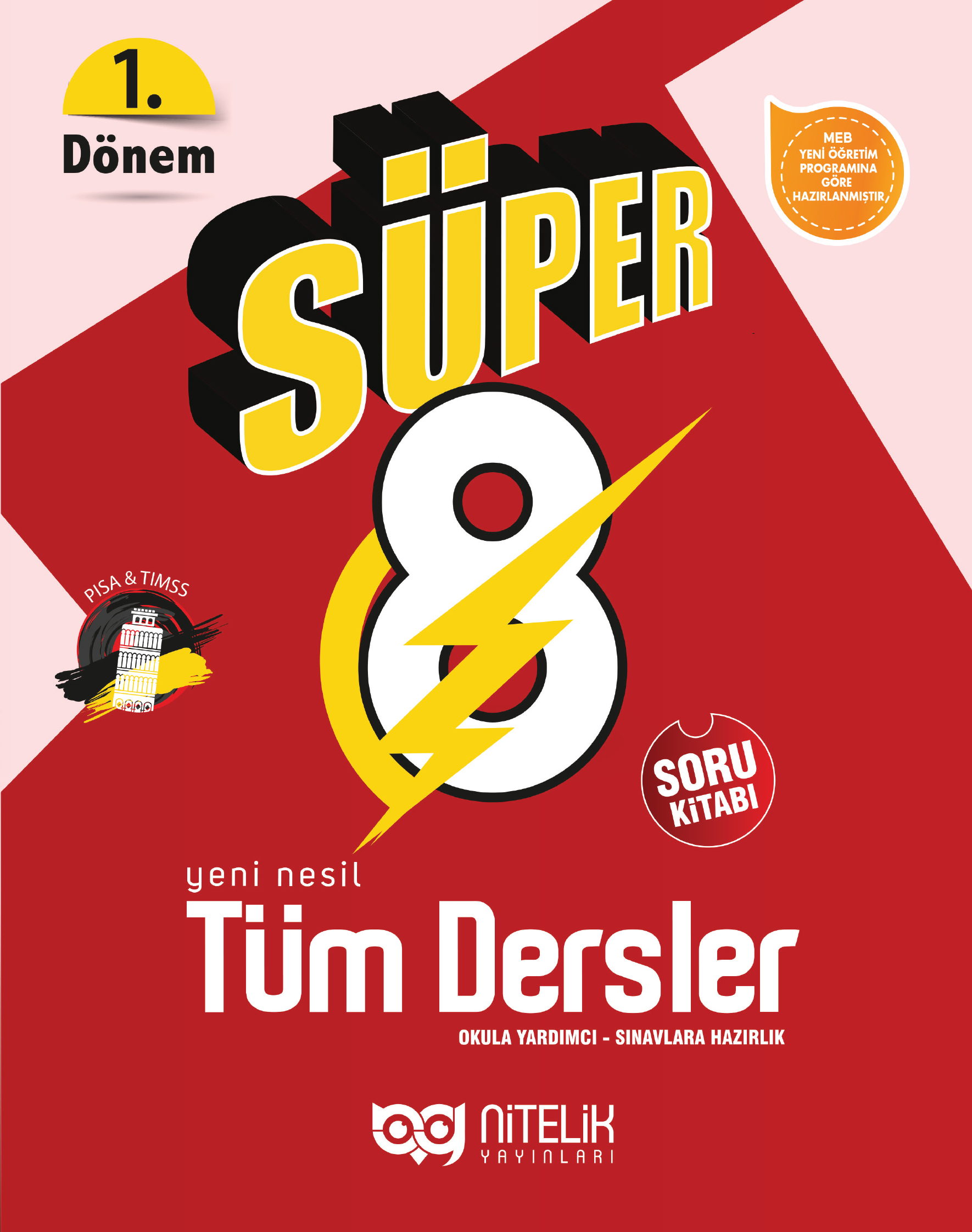 Süper 8. Sınıf 1. Dönem Tüm Dersler Soru Kitabı kapak görseli